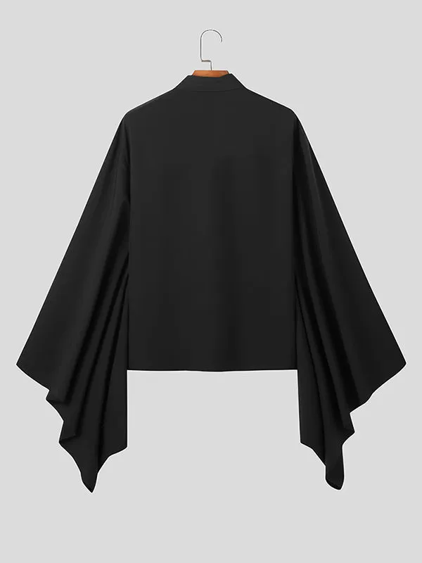 Mens Chinese Style Irregular Sleeve Solid Shirt SKUK38339 sold by Incerunmen product image thumbnail 5