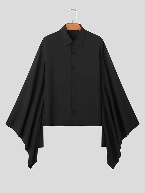 Mens Chinese Style Irregular Sleeve Solid Shirt SKUK38339 sold by Incerunmen product image thumbnail 4