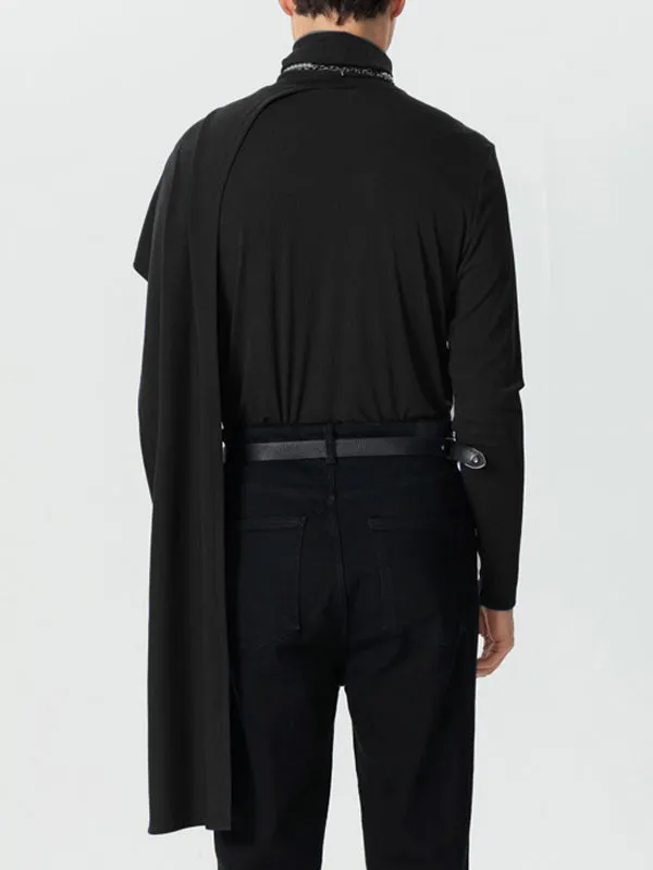 Mens High Neck Rib-Knit Irregular Sweater SKUK30890 sold by Incerunmen product image thumbnail 3