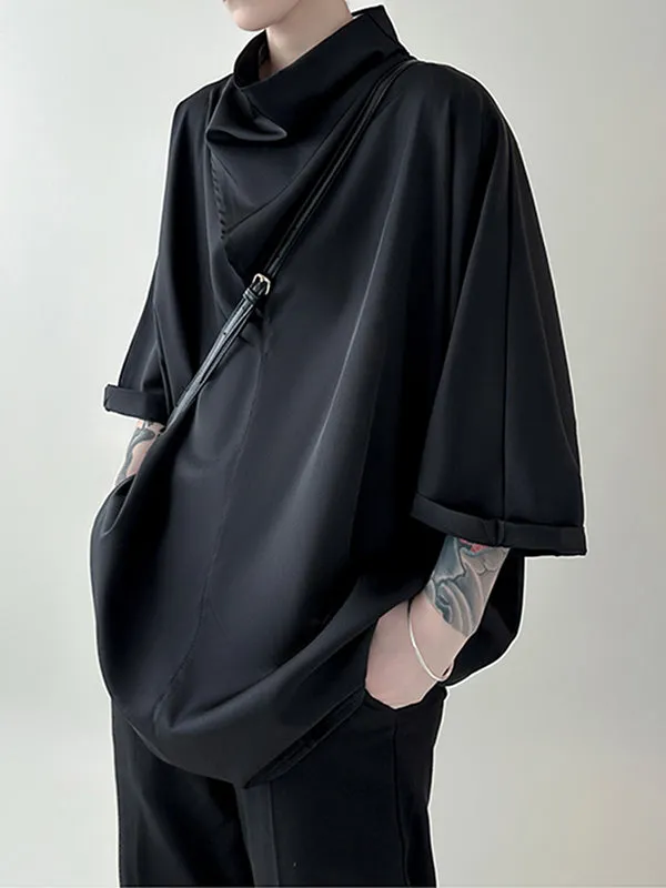 Mens Solid Cowl Neck Casual Shirt SKUK30292 sold by Incerunmen