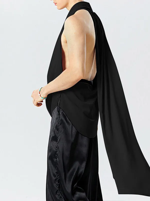 Mens Cowl Neck O-Ring Linked Irregular Vest SKUK14308 sold by Incerunmen product image thumbnail 4