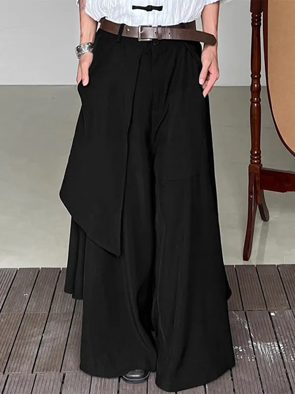 Mens Irregular Layered Design Wide Leg Pants SKUK16947 sold by Incerunmen