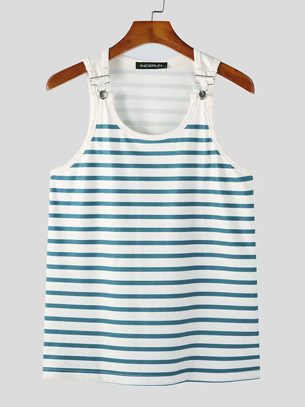 Mens Striped Knit Crew Neck Sleeveless Vest SKUK07259 sold by Incerunmen product image thumbnail 3