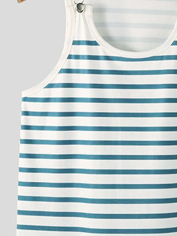 Mens Striped Knit Crew Neck Sleeveless Vest SKUK07259 sold by Incerunmen product image thumbnail 5