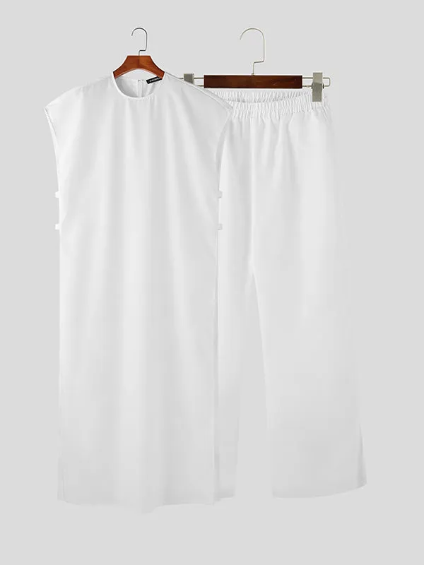 Mens Muslim Split Robe Two Pieces Outfits SKUK02701 sold by Incerunmen product image thumbnail 5