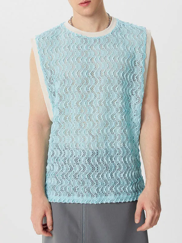 Mens Hollow Out Crew Neck Sleeveless Tank SKUK06037 sold by Incerunmen product image thumbnail 5