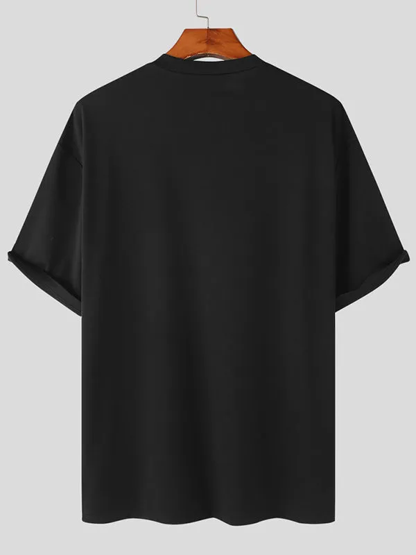 Mens Solid Short Sleeve Pocket Casual T-shirt SKUJ94416 sold by Incerunmen product image thumbnail 5