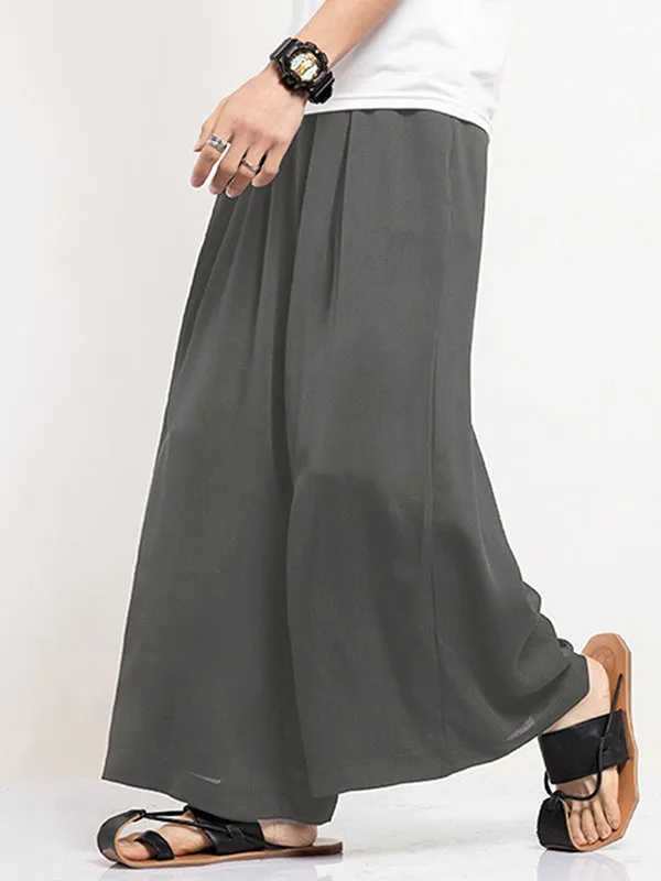 Mens Solid Pocket Loose Wide Leg Samurai Pants SKUJ94380 sold by Incerunmen product image thumbnail 3