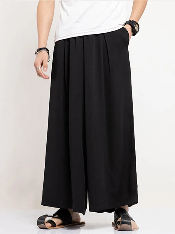 Mens Solid Pocket Loose Wide Leg Samurai Pants SKUJ94380 sold by Incerunmen product image thumbnail 5