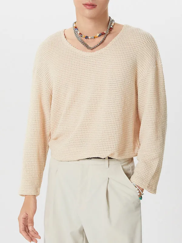 Mens Solid Long Sleeve V-neck T-shirt SKUJ90760 sold by Incerunmen product image thumbnail 5