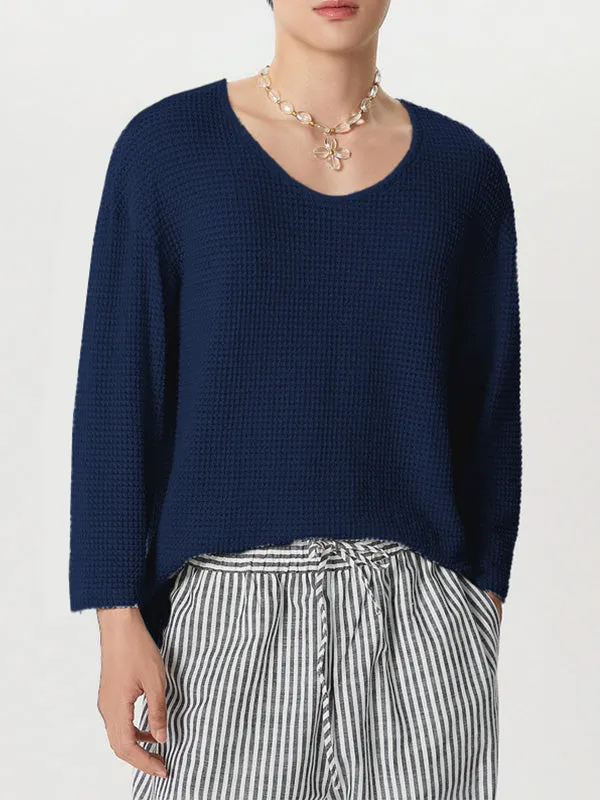 Mens Solid Long Sleeve V-neck T-shirt SKUJ90760 sold by Incerunmen product image thumbnail 3