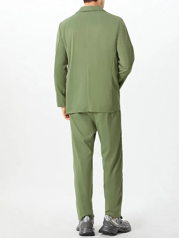 Mens Solid Long Sleeve Two Pieces Outfits SKUJ90773 sold by Incerunmen product image thumbnail 2