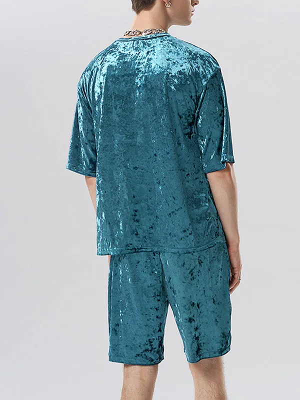 Mens Velvet Pocket Jogger 2 Piece Set SKUJ26881 sold by Incerunmen product image thumbnail 2