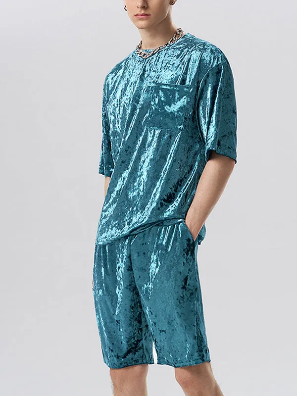 Mens Velvet Pocket Jogger 2 Piece Set SKUJ26881 sold by Incerunmen