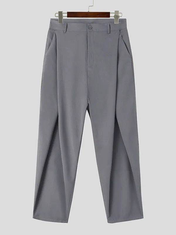 Mens Plain Cross Pleated Pants SKUJ14195 sold by Incerunmen product image thumbnail 5