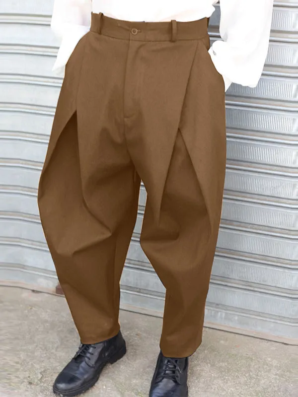 Mens Plain Cross Pleated Pants SKUJ14195 sold by Incerunmen product image thumbnail 4