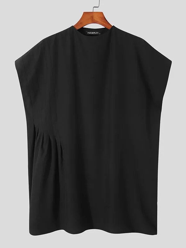 Mens Plain Pleated Loose 2 Piece Set SKUJ16756 sold by Incerunmen product image thumbnail 5