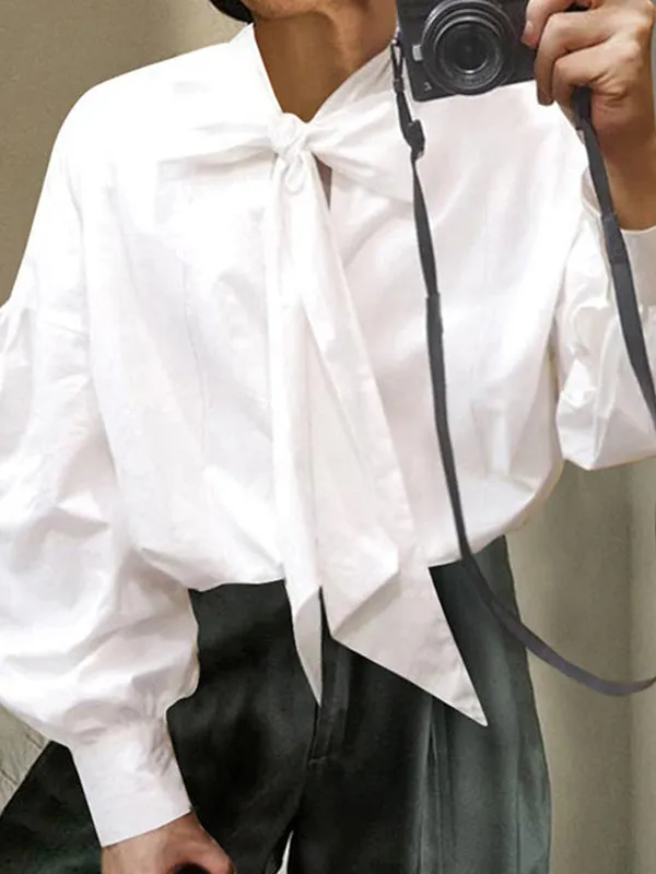 Mens Puff Sleeve Bow Shirt SKUJ09697 sold by Incerunmen