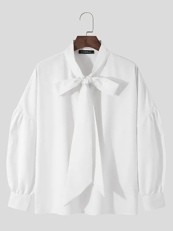 Mens Puff Sleeve Bow Shirt SKUJ09697 sold by Incerunmen product image thumbnail 4