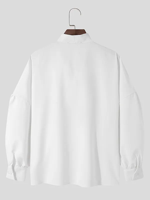 Mens Puff Sleeve Bow Shirt SKUJ09697 sold by Incerunmen product image thumbnail 5