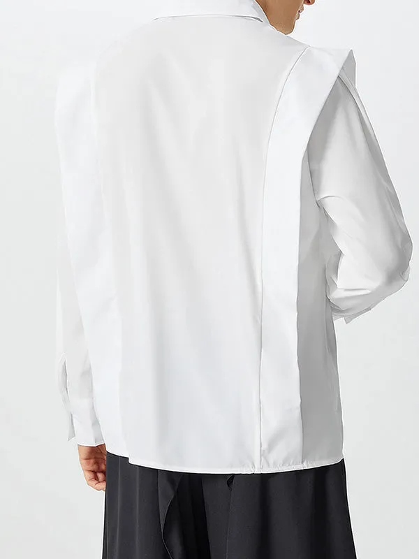 Mens Shoulder Ruffled Concealed Placket Casual Shirts SKUI73783 sold by Incerunmen product image thumbnail 5