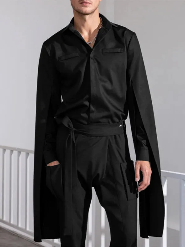 Mens Irregular Flared Long-sleeved Loose Shirts SKUI53025 sold by Incerunmen product image thumbnail 4