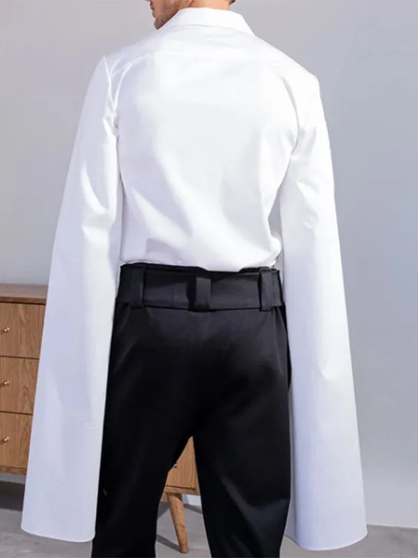 Mens Irregular Flared Long-sleeved Loose Shirts SKUI53025 sold by Incerunmen product image thumbnail 2