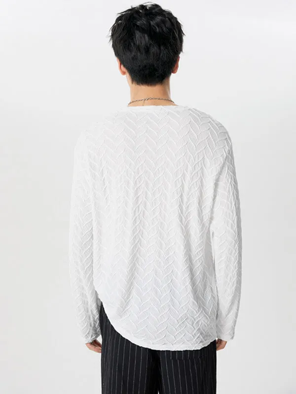 Mens V-neck Mercerized Cotton Long-sleeved Shirts SKUI34308 sold by Incerunmen product image thumbnail 5