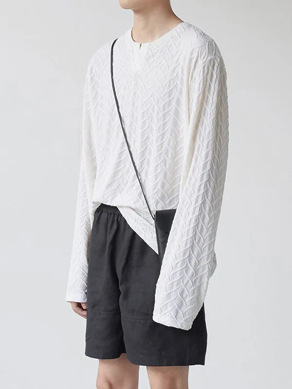 Mens V-neck Mercerized Cotton Long-sleeved Shirts SKUI34308 sold by Incerunmen product image thumbnail 2