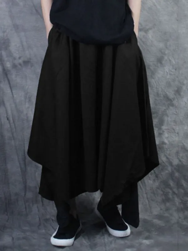 Mens Irregular Loose Cropped Culottes Pants SKUD95240 sold by Incerunmen