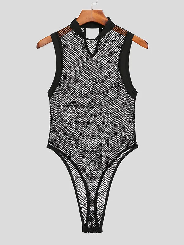 Mens Sexy Mesh Sleeveless Triangle Jumpsuit SKUI24872 sold by Incerunmen product image thumbnail 4