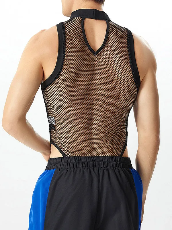 Mens Sexy Mesh Sleeveless Triangle Jumpsuit SKUI24872 sold by Incerunmen product image thumbnail 3