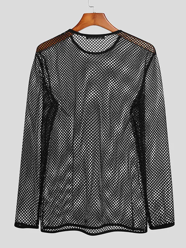 Mens Sexy Mesh Long Sleeve T-Shirts SKUI21473 sold by Incerunmen product image thumbnail 5