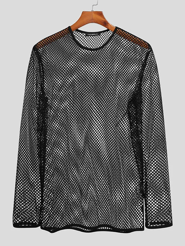 Mens Sexy Mesh Long Sleeve T-Shirts SKUI21473 sold by Incerunmen product image thumbnail 4