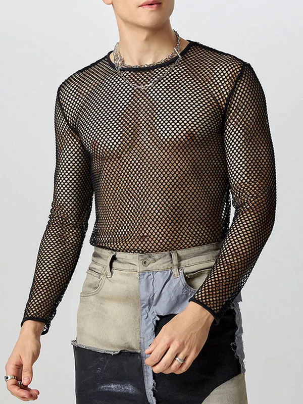 Mens Sexy Mesh Long Sleeve T-Shirts SKUI21473 sold by Incerunmen product image thumbnail 2
