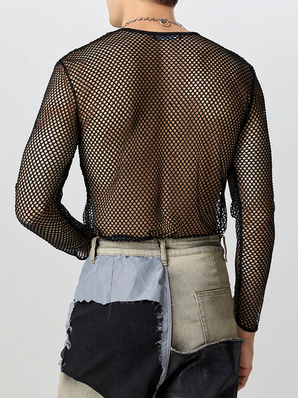 Mens Sexy Mesh Long Sleeve T-Shirts SKUI21473 sold by Incerunmen product image thumbnail 3