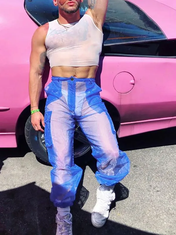 Men's Sexy See Through Mesh Pocket Pants SKUI08569 sold by Incerunmen product image thumbnail 2