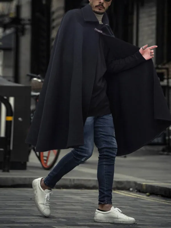 Men's Gothic Punk Lapel Mid-length Cloak SKUF51100 sold by Incerunmen