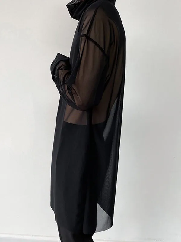 Mens High-neck See-through Mesh T-Shirts SKUI01656 sold by Incerunmen product image thumbnail 2