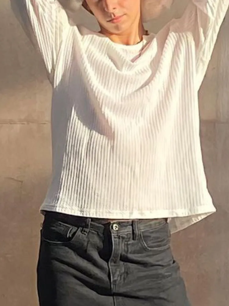 Mens Casual V-neck Pullover Long-sleeved T-Shirts SKUH76207 sold by Incerunmen product image thumbnail 5