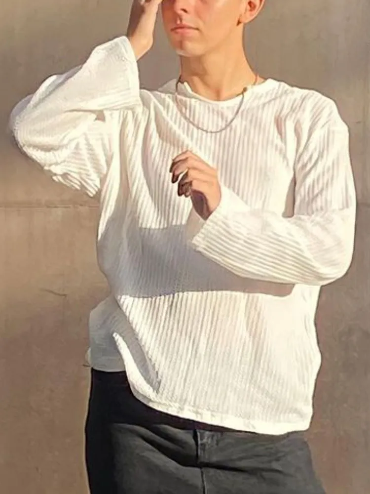 Mens Casual V-neck Pullover Long-sleeved T-Shirts SKUH76207 sold by Incerunmen product image thumbnail 4