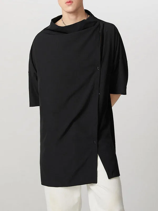 Mens Side Placket Casual Half Sleeves T-Shirt SKUH77553 sold by Incerunmen product image thumbnail 2