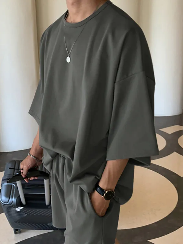 Men's Loose Versatile Half Sleeved Shorts Set SKUH63924 sold by Incerunmen product image thumbnail 2