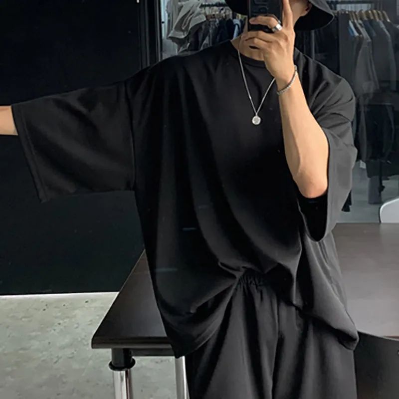 Men's Loose Versatile Half Sleeved Shorts Set SKUH63924 sold by Incerunmen product image thumbnail 4