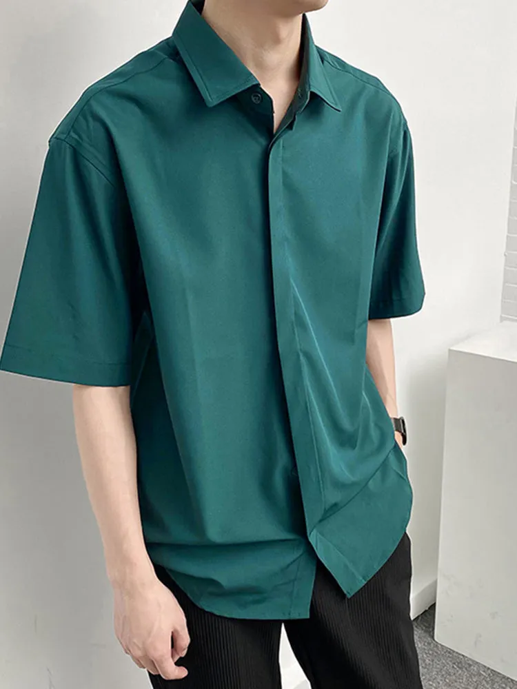 Mens Casual Solid Color Half Sleeve Shirts SKUG99732 sold by Incerunmen product image thumbnail 3