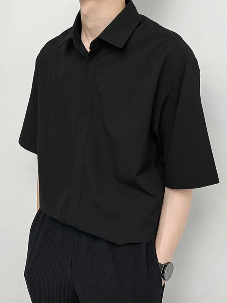 Mens Casual Solid Color Half Sleeve Shirts SKUG99732 sold by Incerunmen product image thumbnail 5