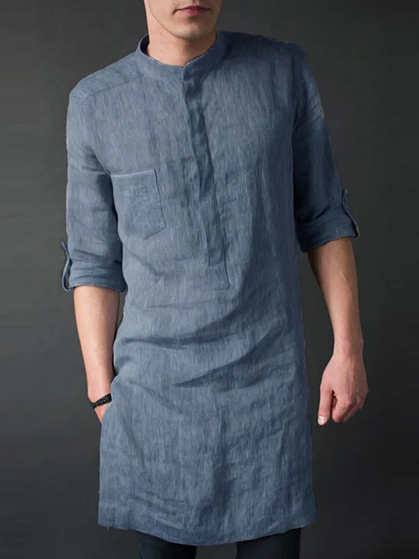 Men's Loose Long sleeve Mid-length Robe SKUB79199 sold by Incerunmen