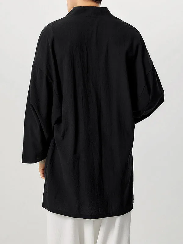 Mens Long Sleeve Cotton Linen Baggy Cardigan Jacket SKUG10084 sold by Incerunmen product image thumbnail 3