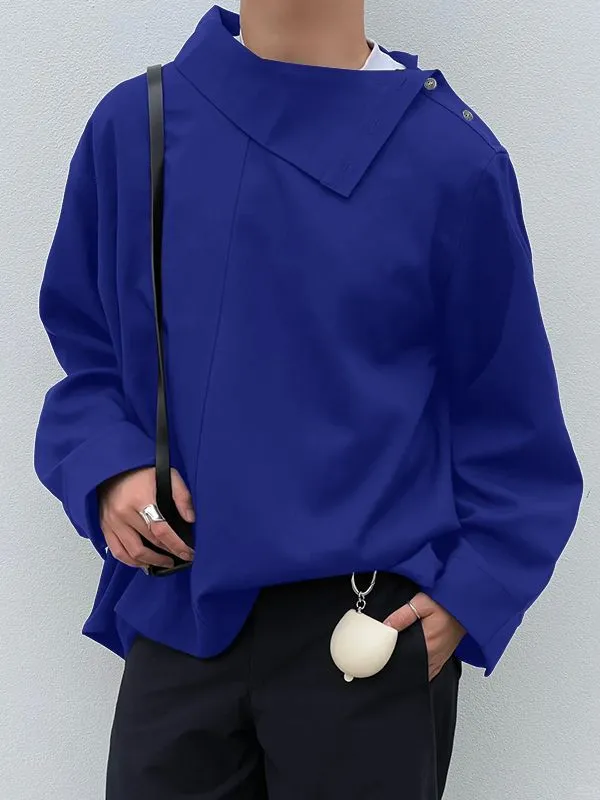Men's Deconstructed Asymmetrical Collar Long Sleeve Shirt SKUL36676 sold by Incerunmen product image thumbnail 3