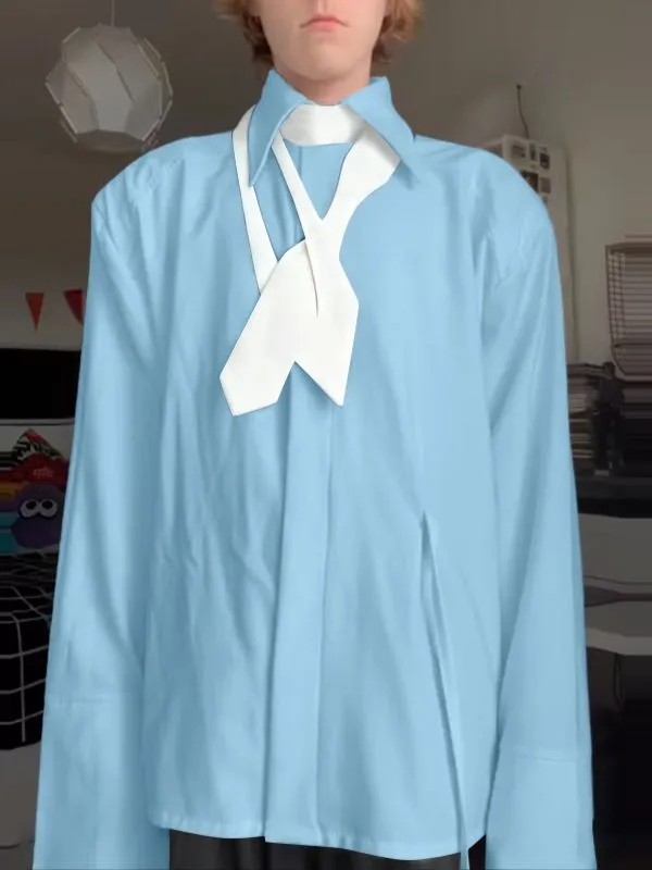 Men's Color Block Hollow Tie Long Sleeve Shirt SKUL36311 sold by Incerunmen product image thumbnail 3